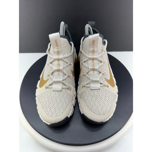 Nike Free Metcon 3 Womens 7.5 Light Orewood Brown Gold Running Shoes CJ6314-170 - Picture 2 of 10